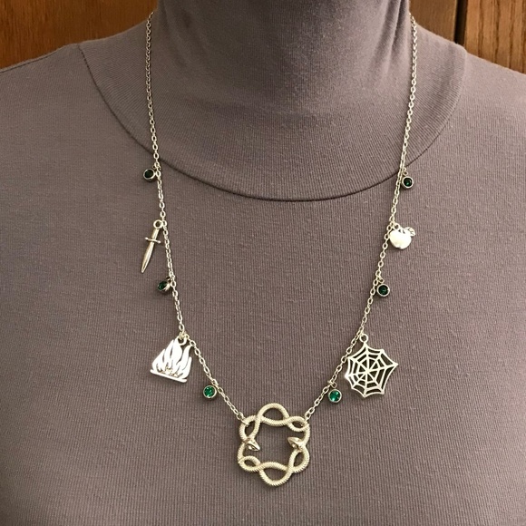 "Loki: God of Mischief" Norse Mythology Handmade Necklace Snakes Fire Spiderweb - Picture 9 of 16